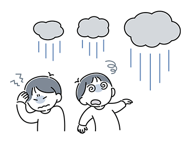 気象病のイラスト