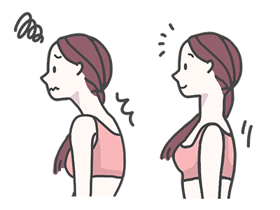 ストレートネックのイラスト