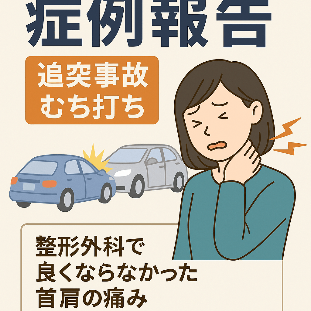 【症例報告】停車中に後方から追突された30代女性｜むち打ち症状と全身の不調が改善へ